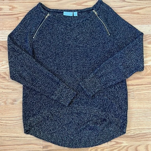 Bisou Bisou High Low Zip Sweater - Picture 2 of 5